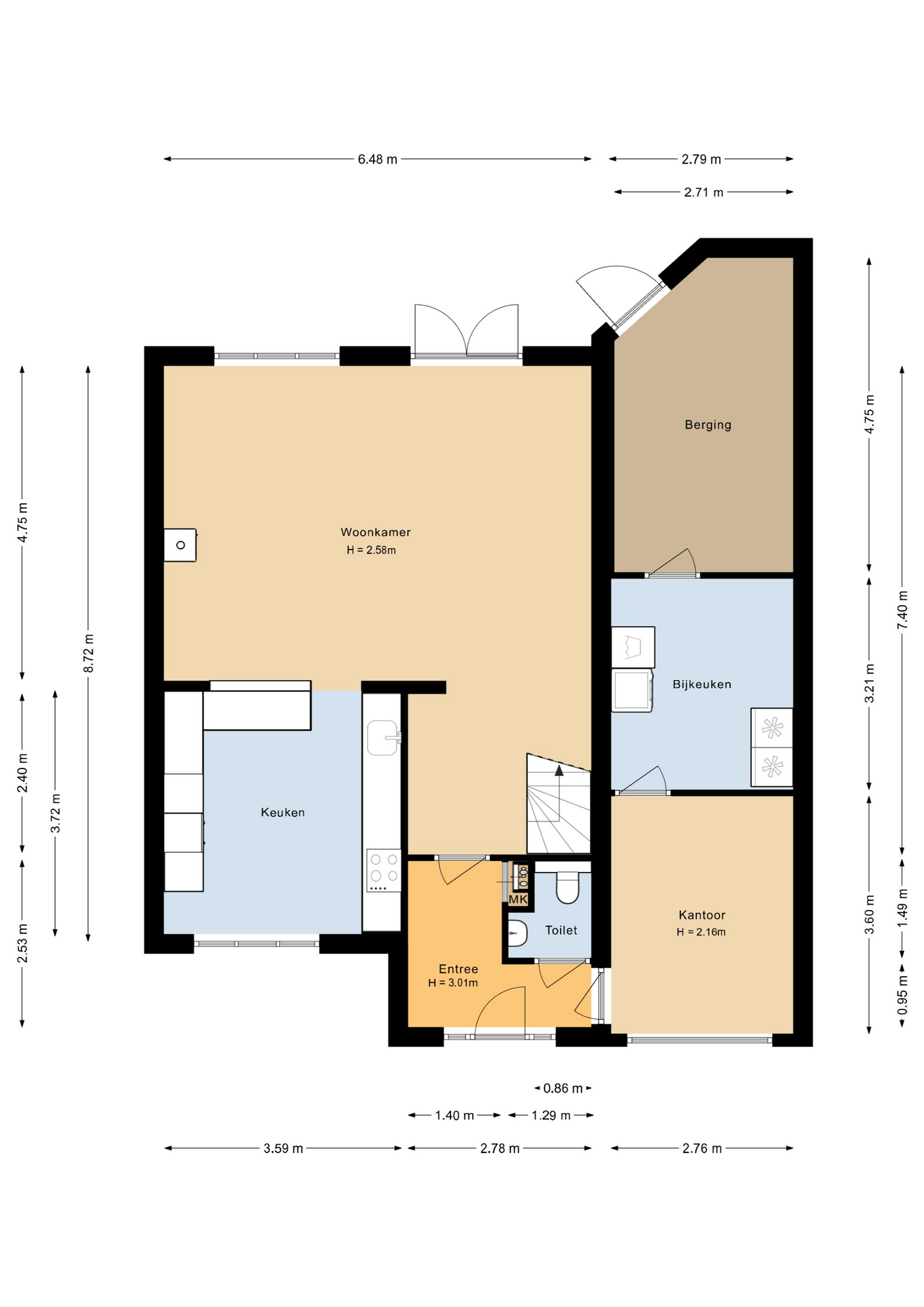 Gondel 21 58 - 8243 CD - lelystad-plattegrond-1